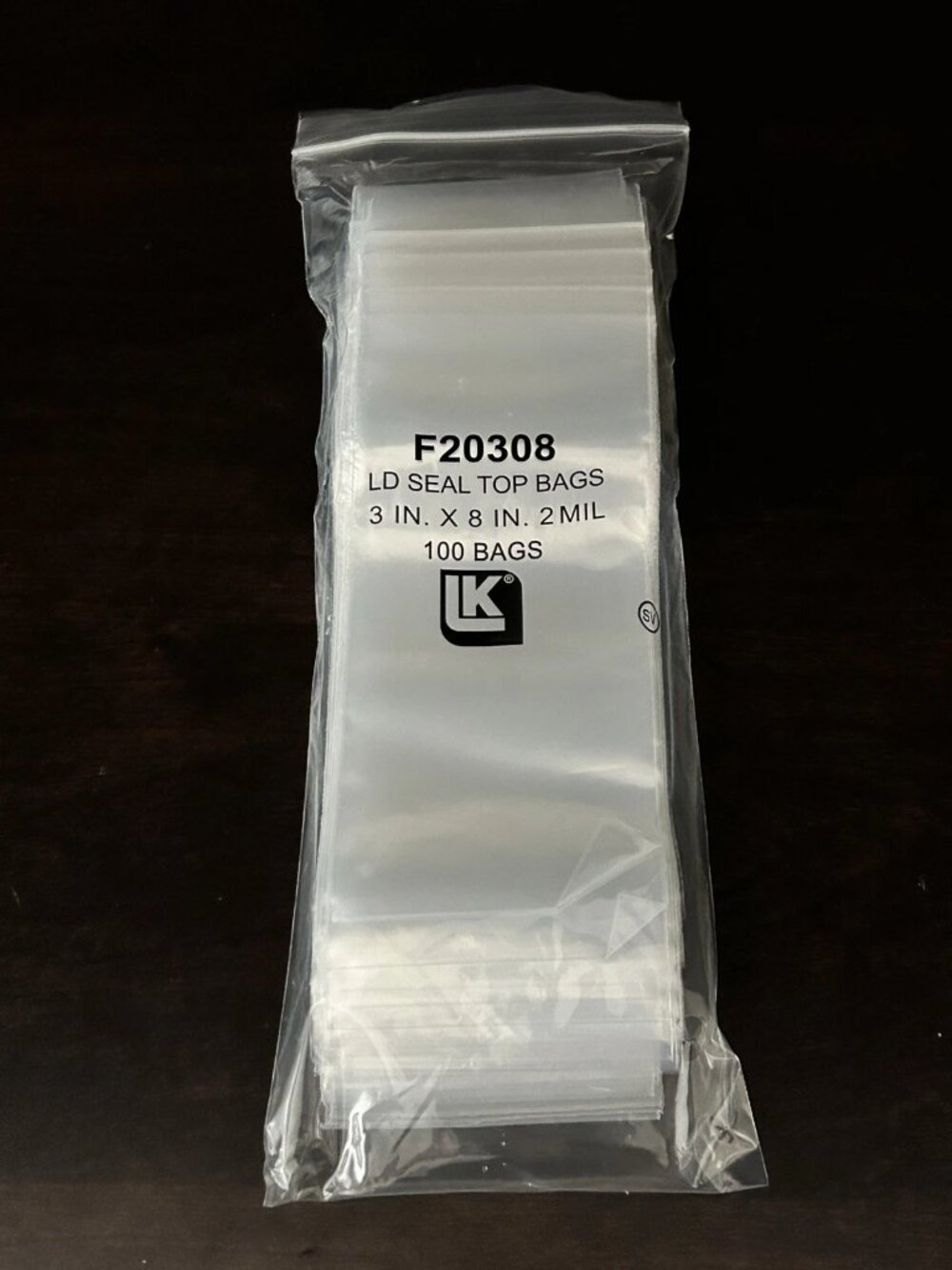 Zip Lock Bags 3” x 8” - 100 pieces